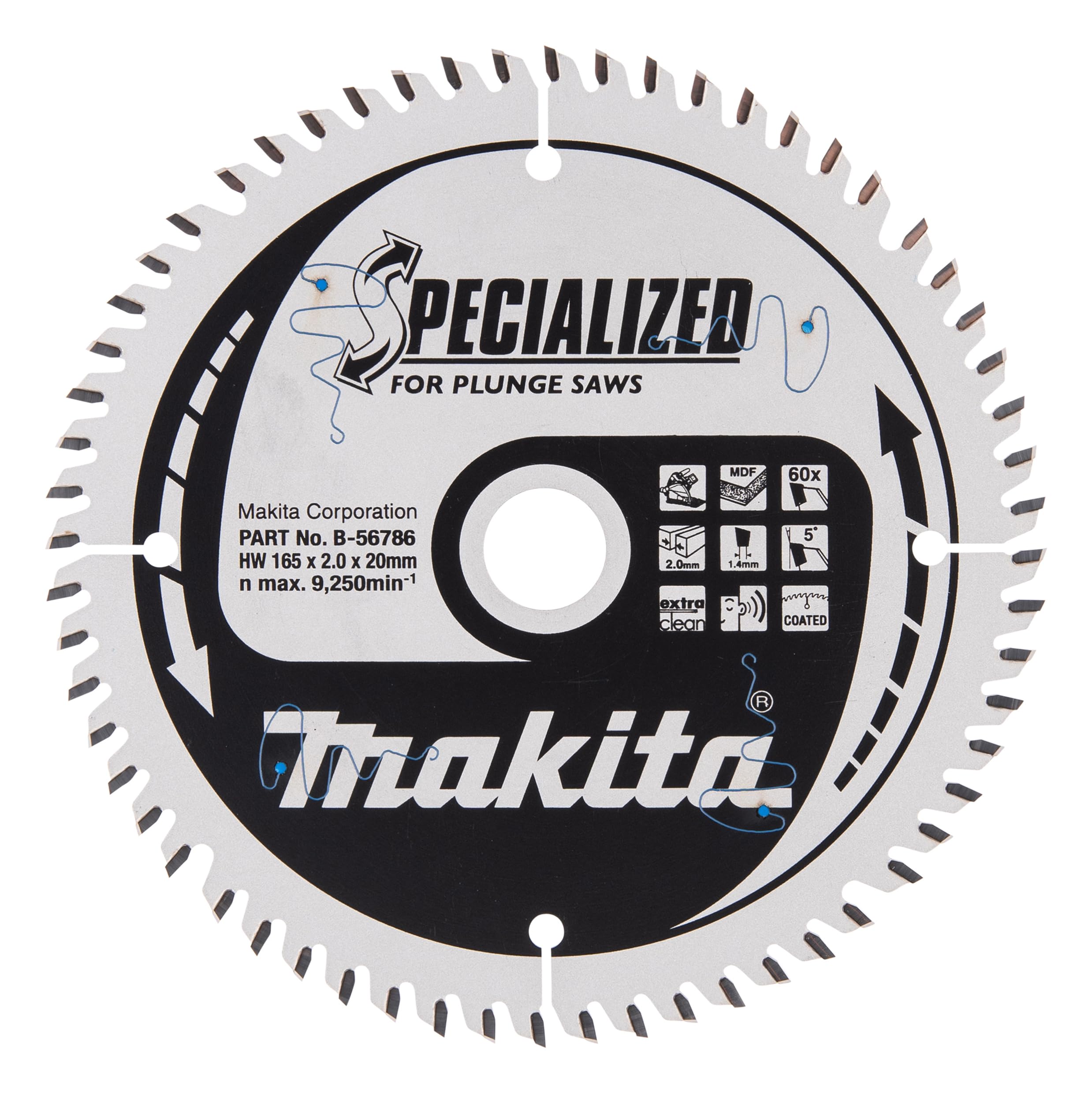 Makita B-56786 Specialized Saw Blade 60 Teeth 1V 165 X