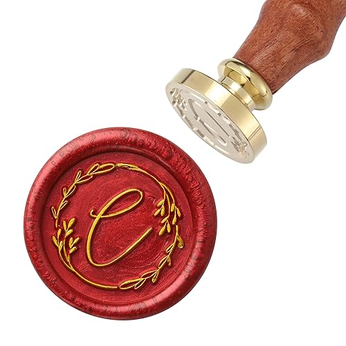 Miniatura 21 de Yoption Kit de sellos de cera con iniciales del alfabeto de 26 letras A-Z, sello de cera de sellado de letras vintage manuscritas a mano con 2 asas