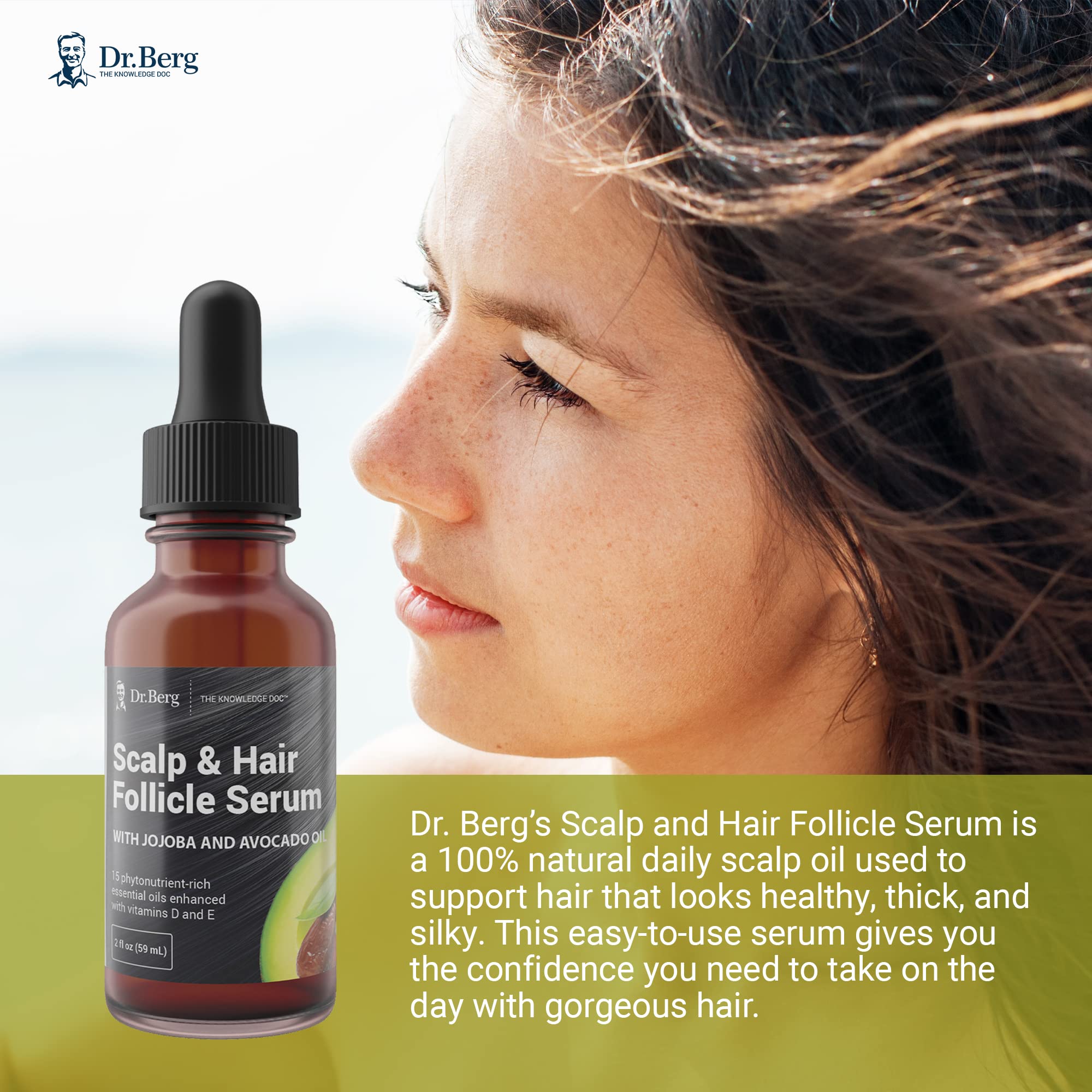 Dr. Berg's (All In One) Hair Growth Serum w/ Jojoba Oil & Castor Oil