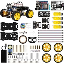 STEM Toy Smart Robot Car Kit for Kids, Educational Science Kits Compatible with Arduino IDE, Engineering Robot Kits with App & Remote Control, for Boys & Girls
