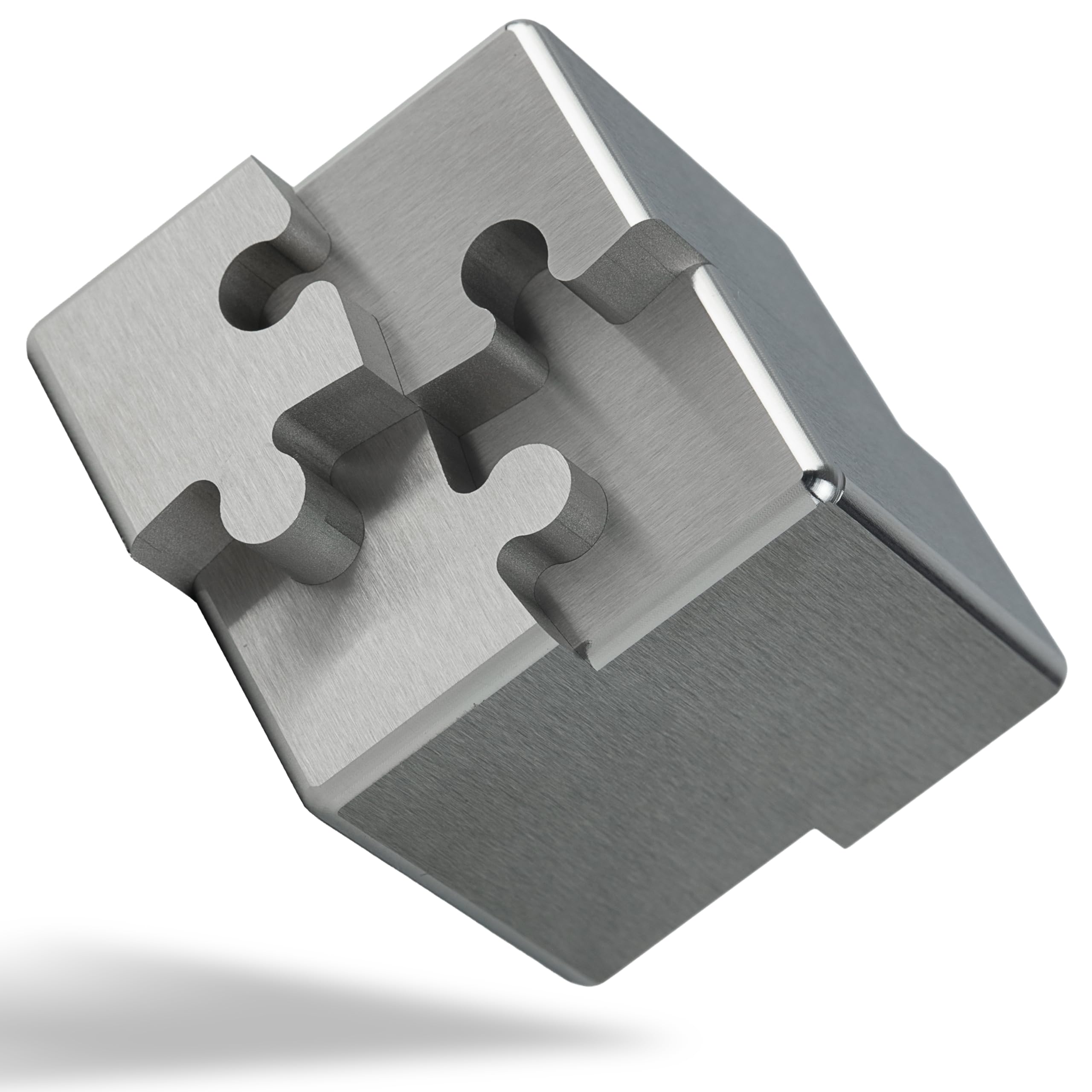 ORRYX 1.5" Precision Metal Fidget Cube for Adults – Zero Tolerance Wire EDM Machined 303 Stainless Steel Puzzle, CNC, Smooth Edges, Includes Microfiber Cloth, Desk Accessory&amp; Engineering Gift