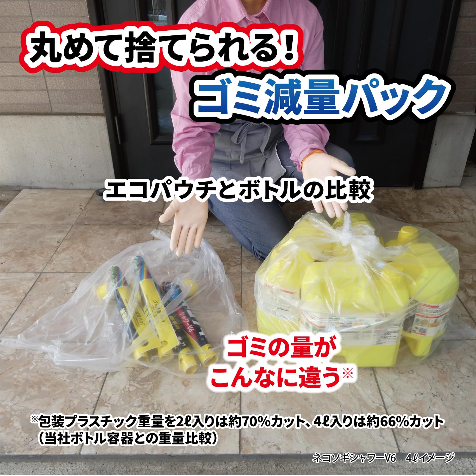 Amazon.co.jp: レインボー薬品 ネコソギシャワーV6 4Lエコパウチ
