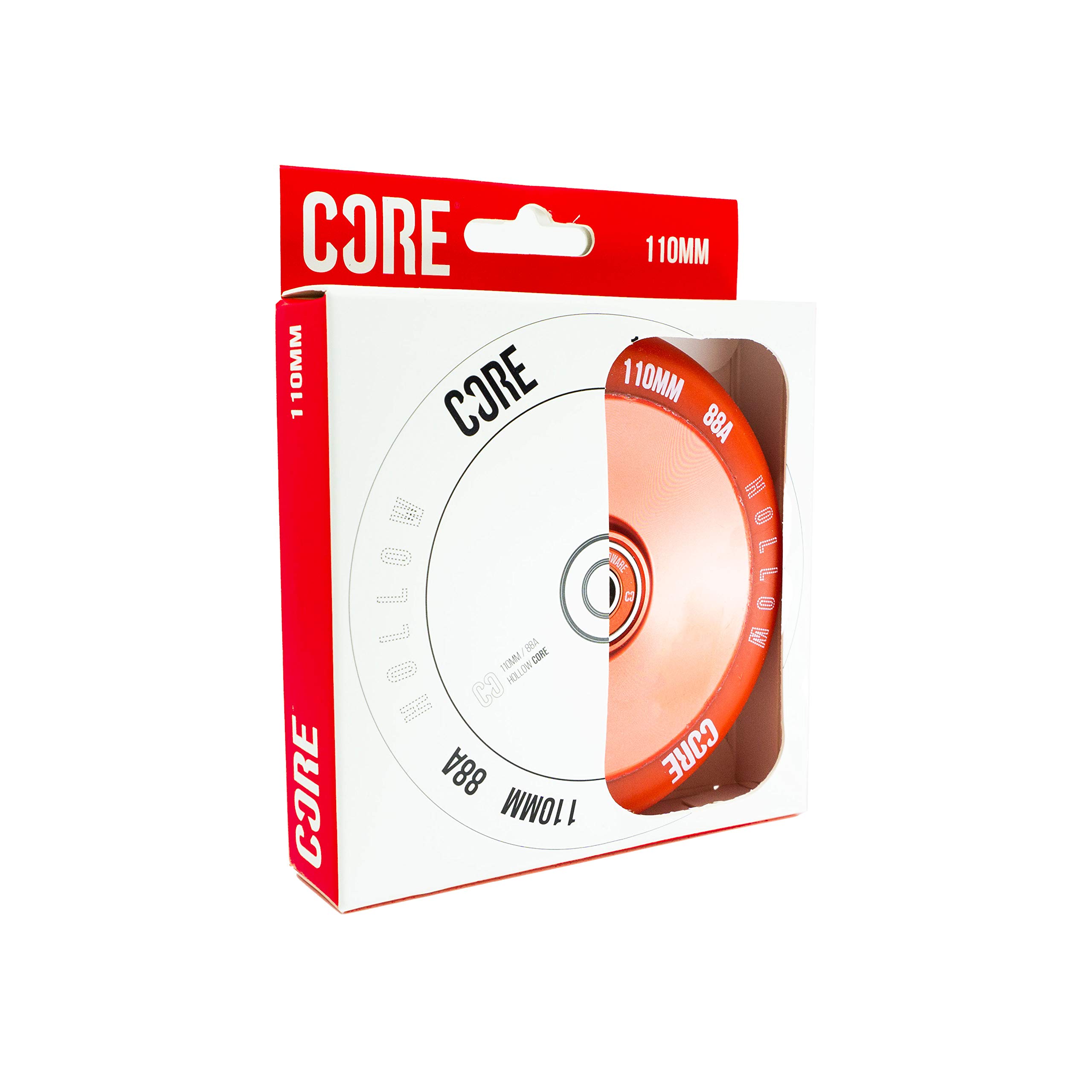 CORE Hollow Stunt Scooter Wheel 110mm ABEC 9 Bearings (Replacement Pro Scooter Wheels) - Black, Hollow - Black, 120mm - Image 3