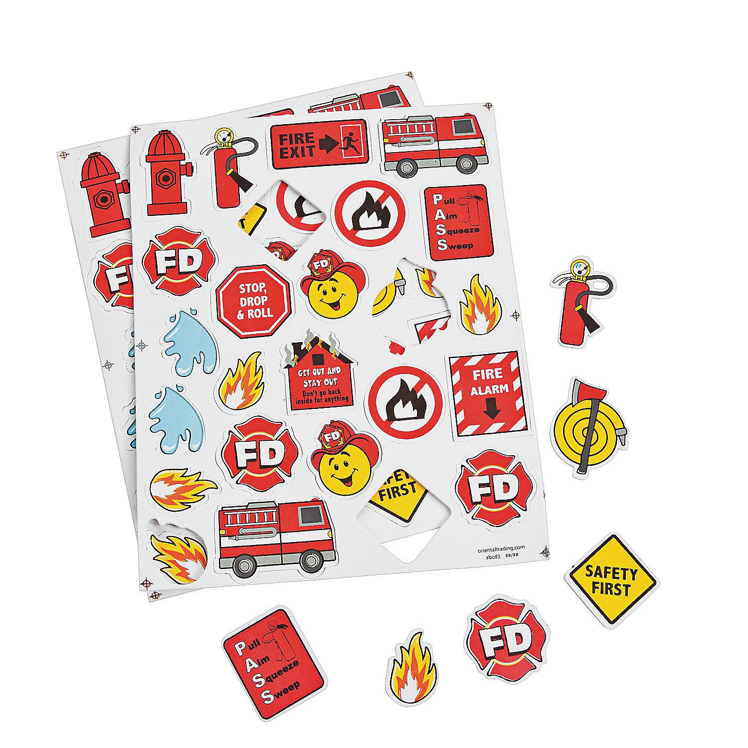 Fun Express Fire Safety Foam Shapes - 300 Pieces - Educational and Learning Activities for Kids