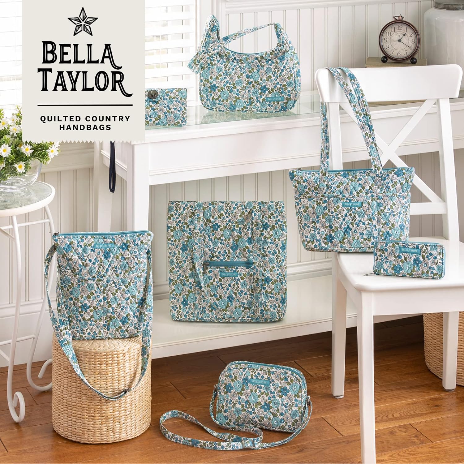 Bella Taylor Large Tote | Lightweight Quilted Fabric Tote Bags for Women - Image 2