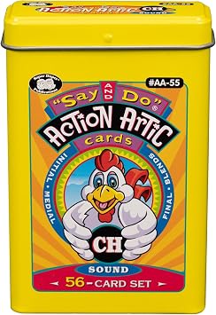 Super Duper Publications | Say and Do Action Articulation CH Sounds Fun Deck | Vocabulary and Language Development Flash Cards | Educational Learning Materials for Children