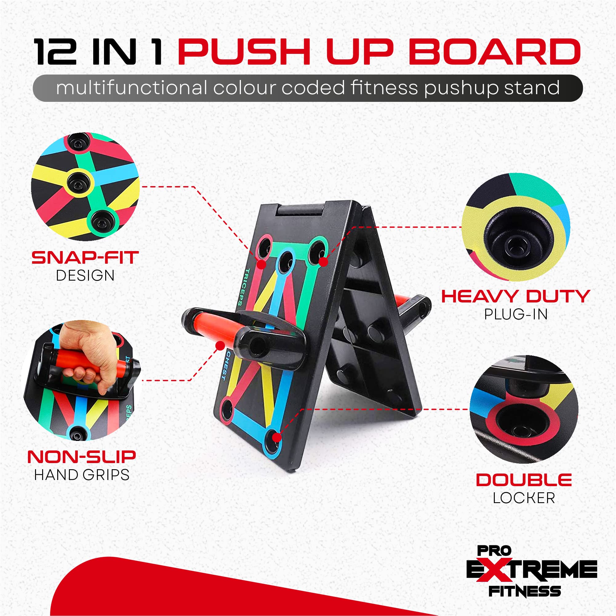 Li Fitness 30 In1 Push Up Board, Portable Multi-Function Push Up Bars - Foto 9