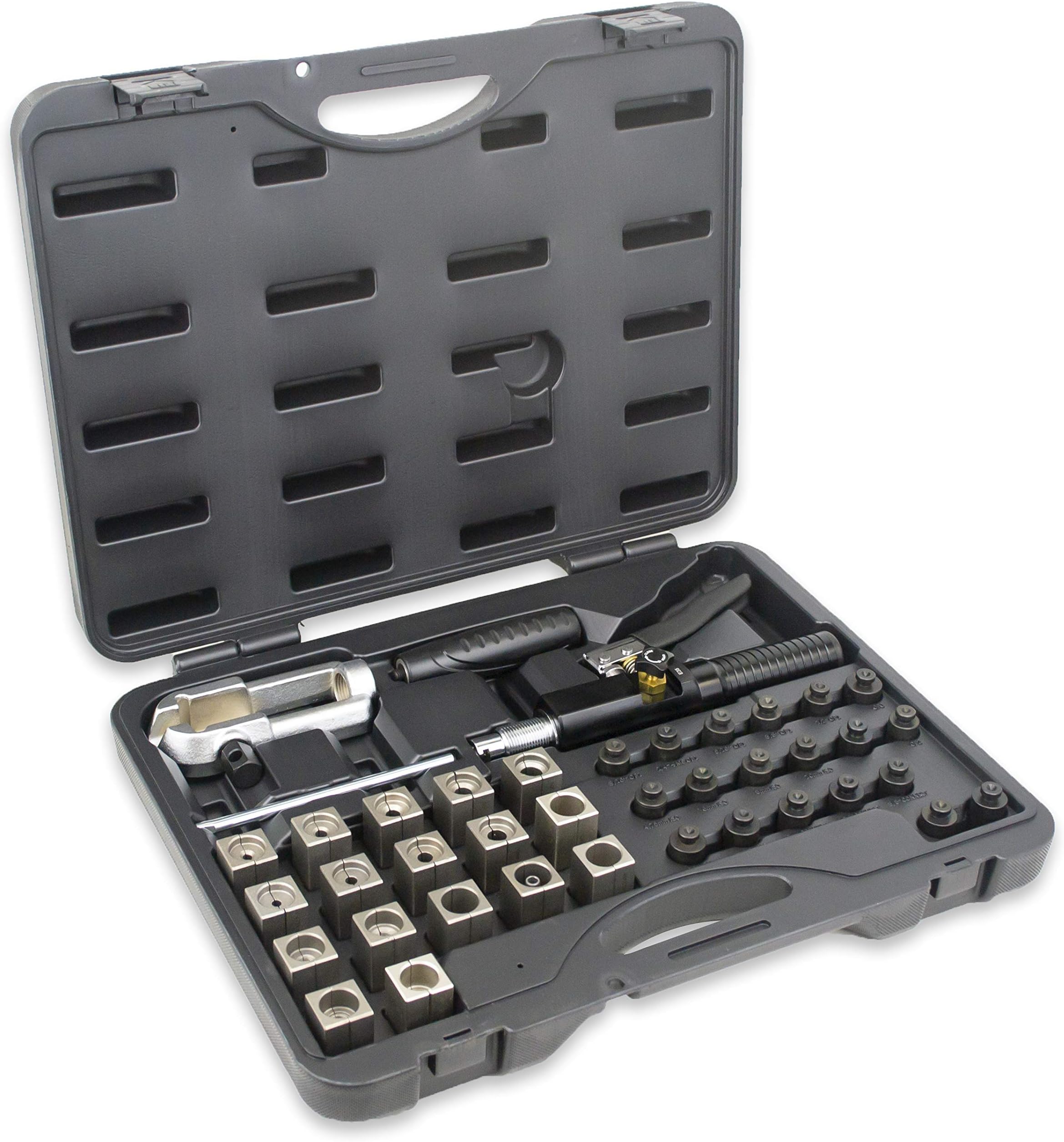 TGR Hydraulic Brake Line Flaring Tool (45° Single or Double Flares, ISO/DIN Bubble Flares, Push-Connect and GM Fuel Line Flares)