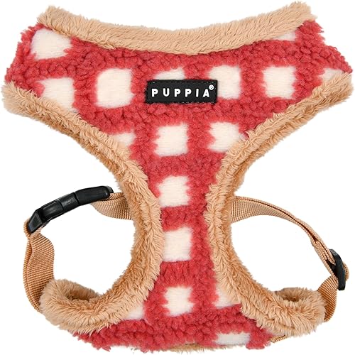 Miniatura 1 de Puppia Stefan - Arnés para perro sobre la cabeza cálido de invierno, con patrón de gofre, ajustable en el pecho para perros pequeños y medianos,