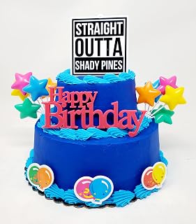 Golden Girls Themed Cake Topper - Straight Outta Shady Pines (Unique Design)