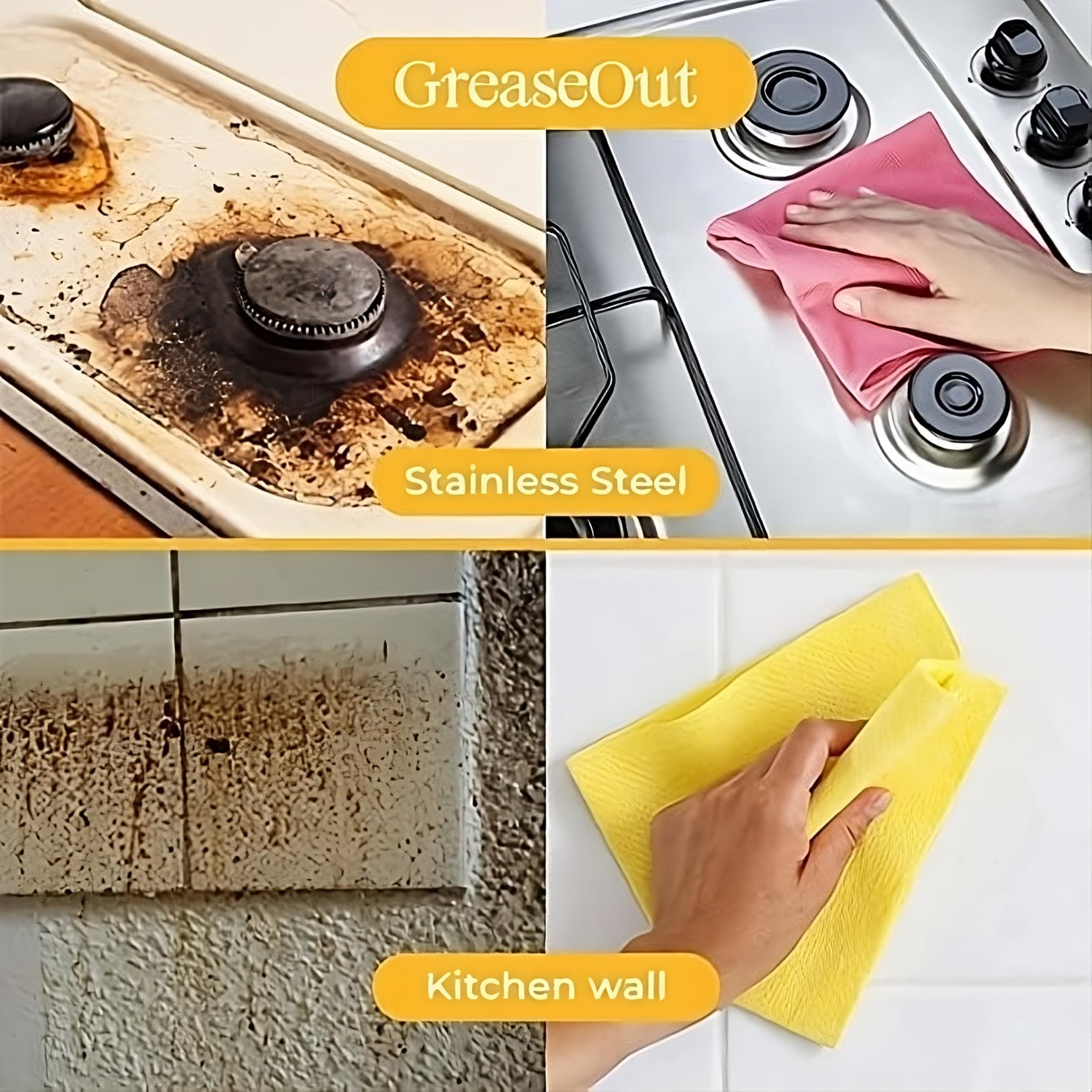 DUKAAN 500Ml Kitchen Cleaner Spray Oil & Grease Stain Remover For Gas Stove, Chimney BBQ Exhaust Fan Non-Flammable Nontoxic Magic Degreaser Liquid Spray for Grill & Home glow all surface cleaner spray - Image 6 thumbnail