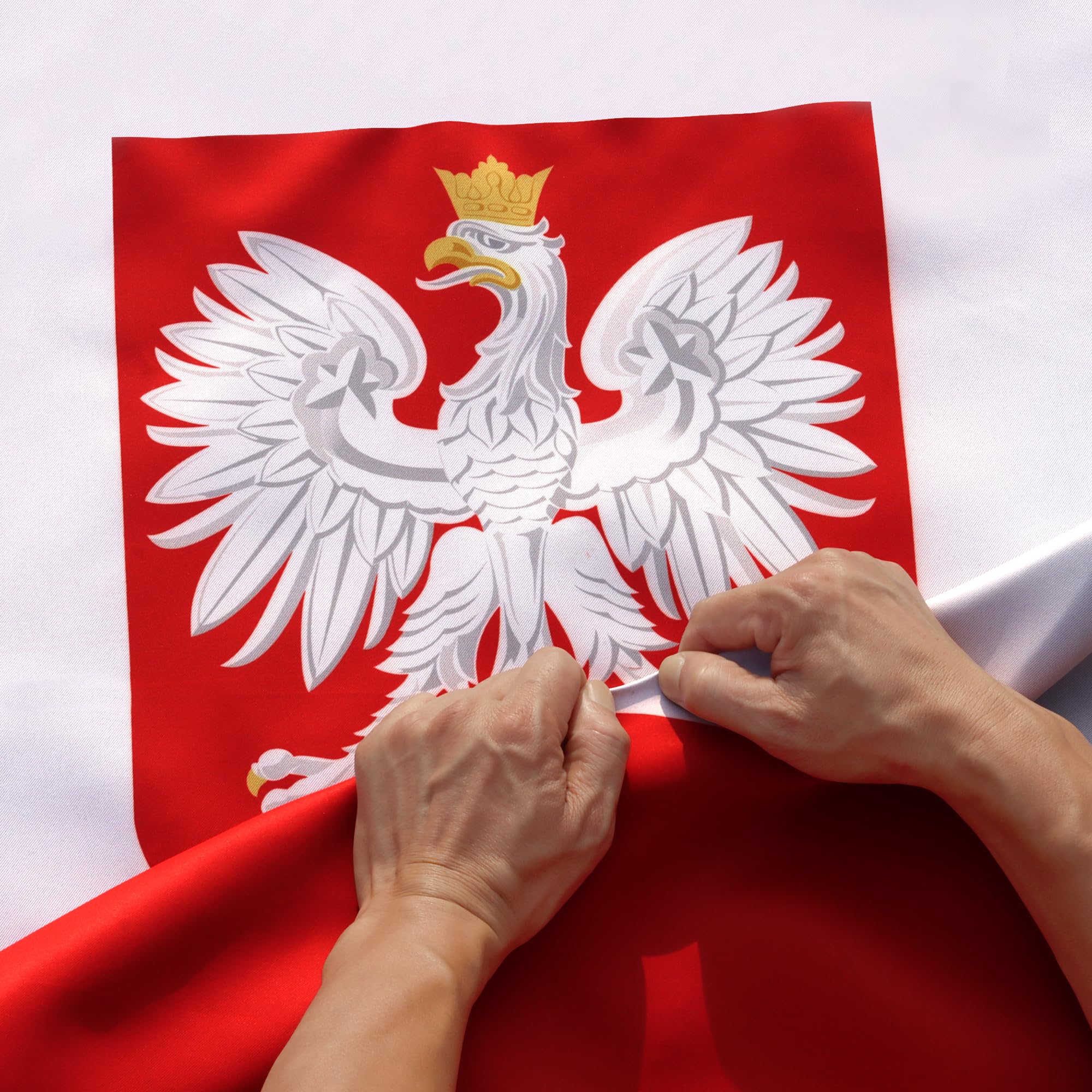 Anley Rip-Proof Double Sided 3-Ply Poland State Ensign Flag 3x5 Foot - Vivid Color, Canvas Header and Wrinkle Resistant - The Strongest, Longest