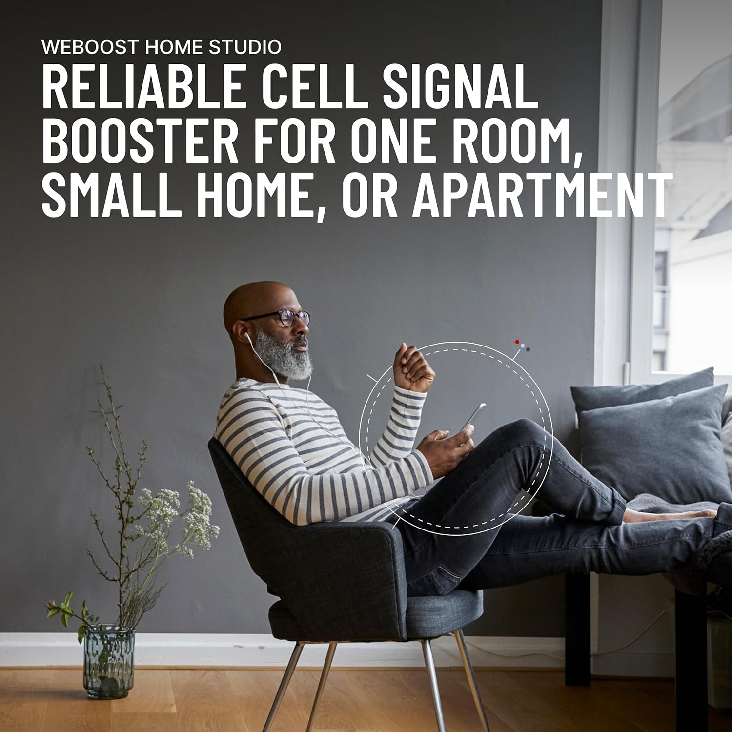 weBoost Home Studio (650166) Cell Signal Booster Kit | DIY Installation | All Canadian Carriers - Rogers, Bell, Telus & More | ISED Approved