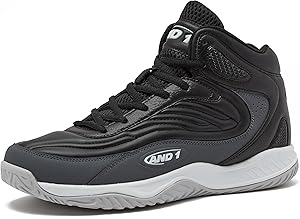 AND1 Pulse 3.0 Basketball Shoes for Men, Indoor or Outdoor, Street or Court Basketball Sneakers Men - Black, Red, or White Size 7 to 15