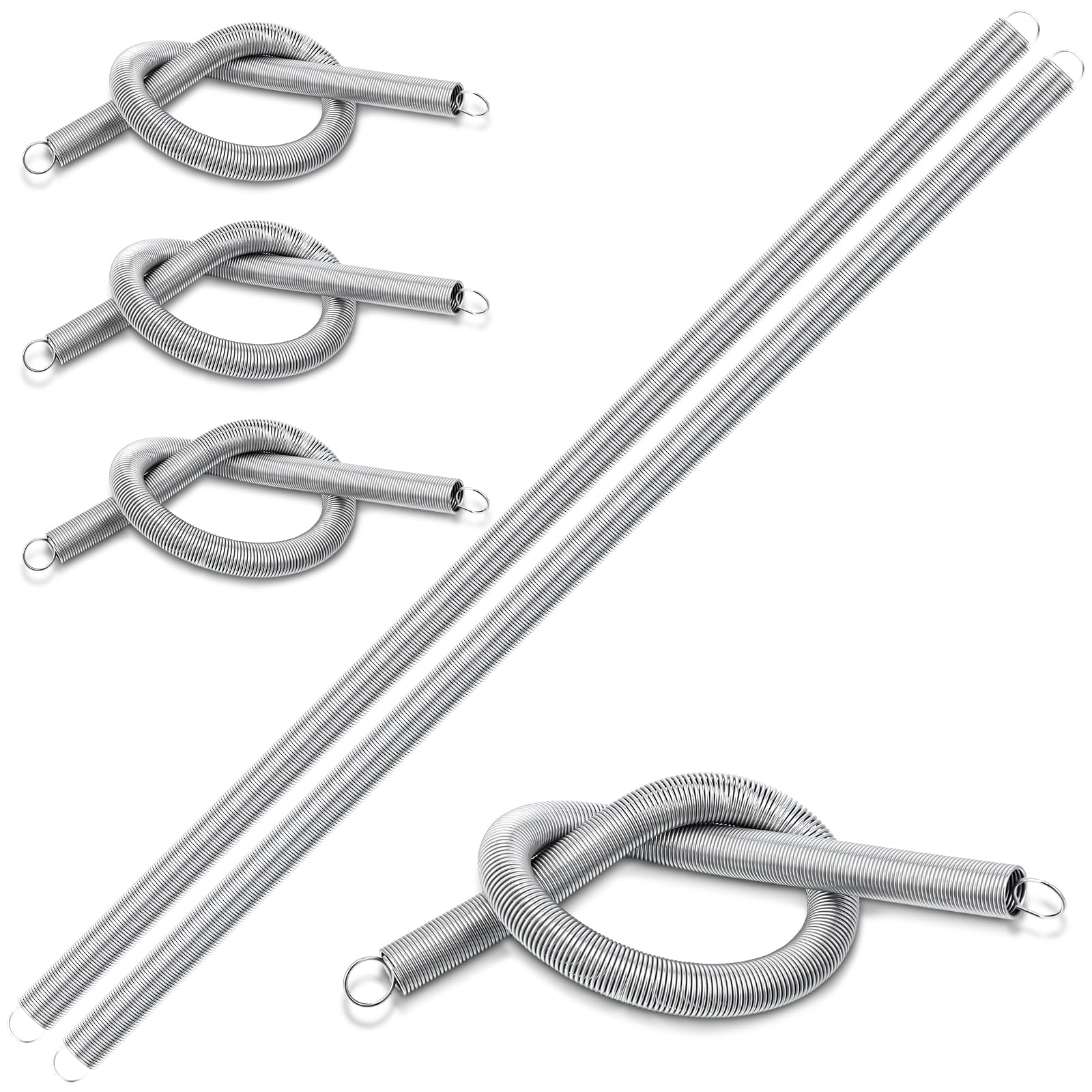 Gisafai 6 Pcs 3/8" x 6-1/2", 0.047" Extension Spring Steel Dual Hook Construction Tension Springs with Hook Ends for Machinery Repair Industrial Screen Door Spring — Amazon image 9