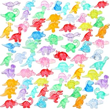 HAPTIME 230 Pcs Mini Resin Animals, Hide Around Office or Somewhere, Bulk Tiny Dinosaur Figures for Rave Trinkets, Prizes, Party Favors, Easter Egg Fillers, Kids and Students Get Fun