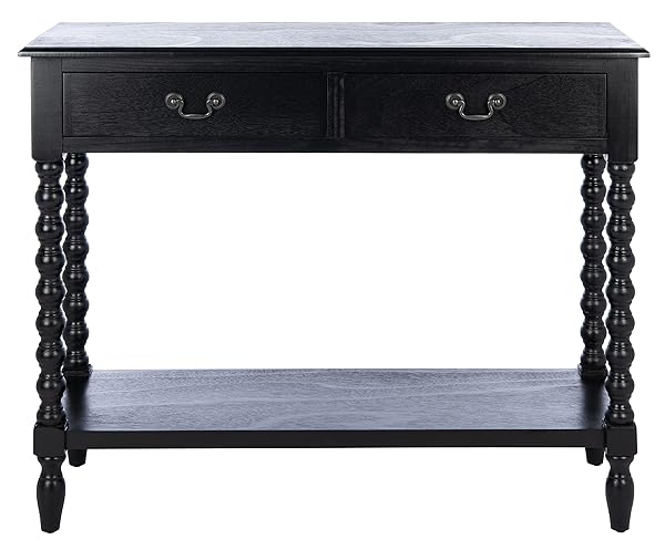 Black Farmhouse Console with Zinc Hardware