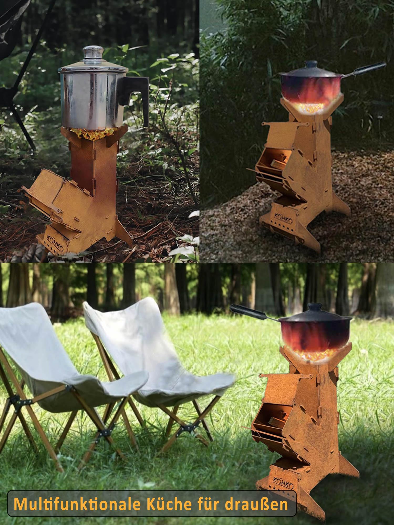 BBQ Plancha Grill Compañero XXL Cortenstaal 2.0 - Met Houten Omranding BBQ Plancha Grill Compañero XXL Cortenstaal 2.0 - Met Houten Omranding