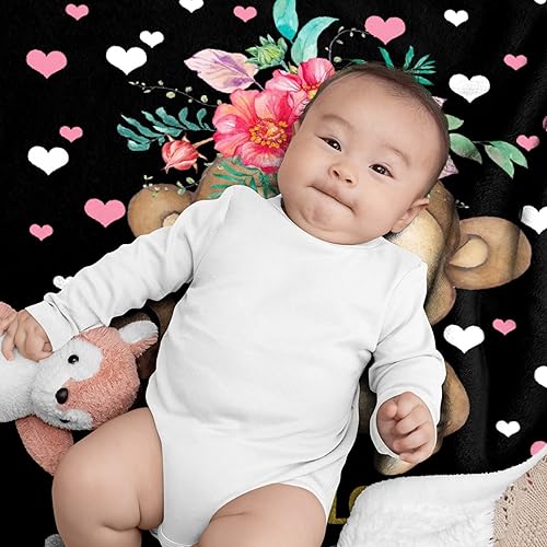 Miniatura 6 de Just A Girl Who Loves Monkeys Manta Ligera y Acogedora de Franela de Forro Polar Manta para Arreglar Manta de Regalo Mejor Decoración para el Hogar