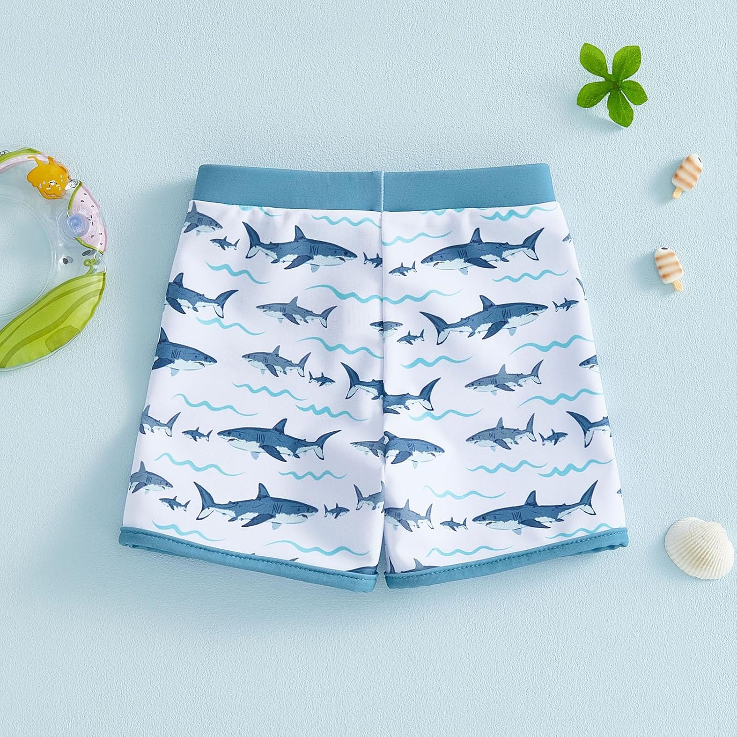 Fernvia Toddler Baby Boy Swim Trunks Cartoon Pattern Elastic Waist Swimming Shorts for Pool Beach Summer Clothes Swimwear - Image 6