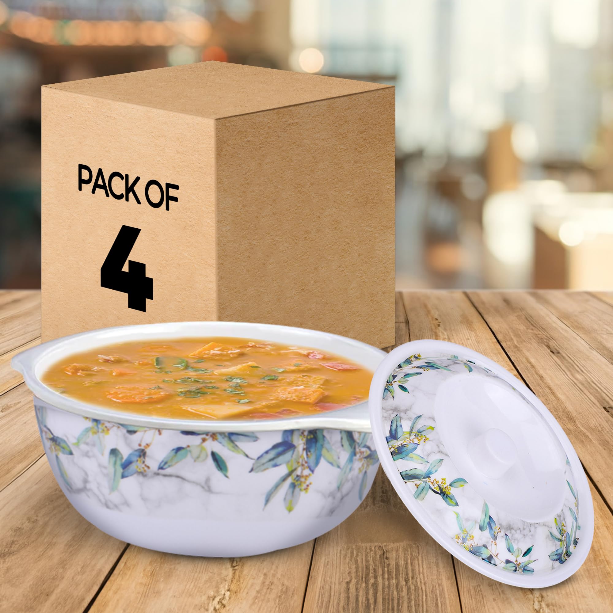 USHA SHRIRAM Melamine Serving Bowl Fibre Dinner Set for Family  Unbreakable Heat Resistant| Durable Shatter Resistant Light Weight  BPA Free