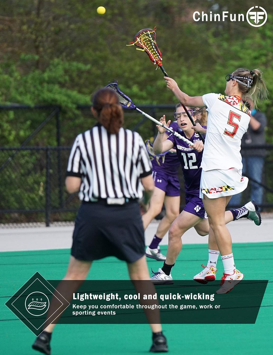 ChinFun Women's Official Black & White Stripe Referee Shirt Zipper Collar Classic Umpire Jersey Short Sleeve Ref Jersey : Sports & Outdoors