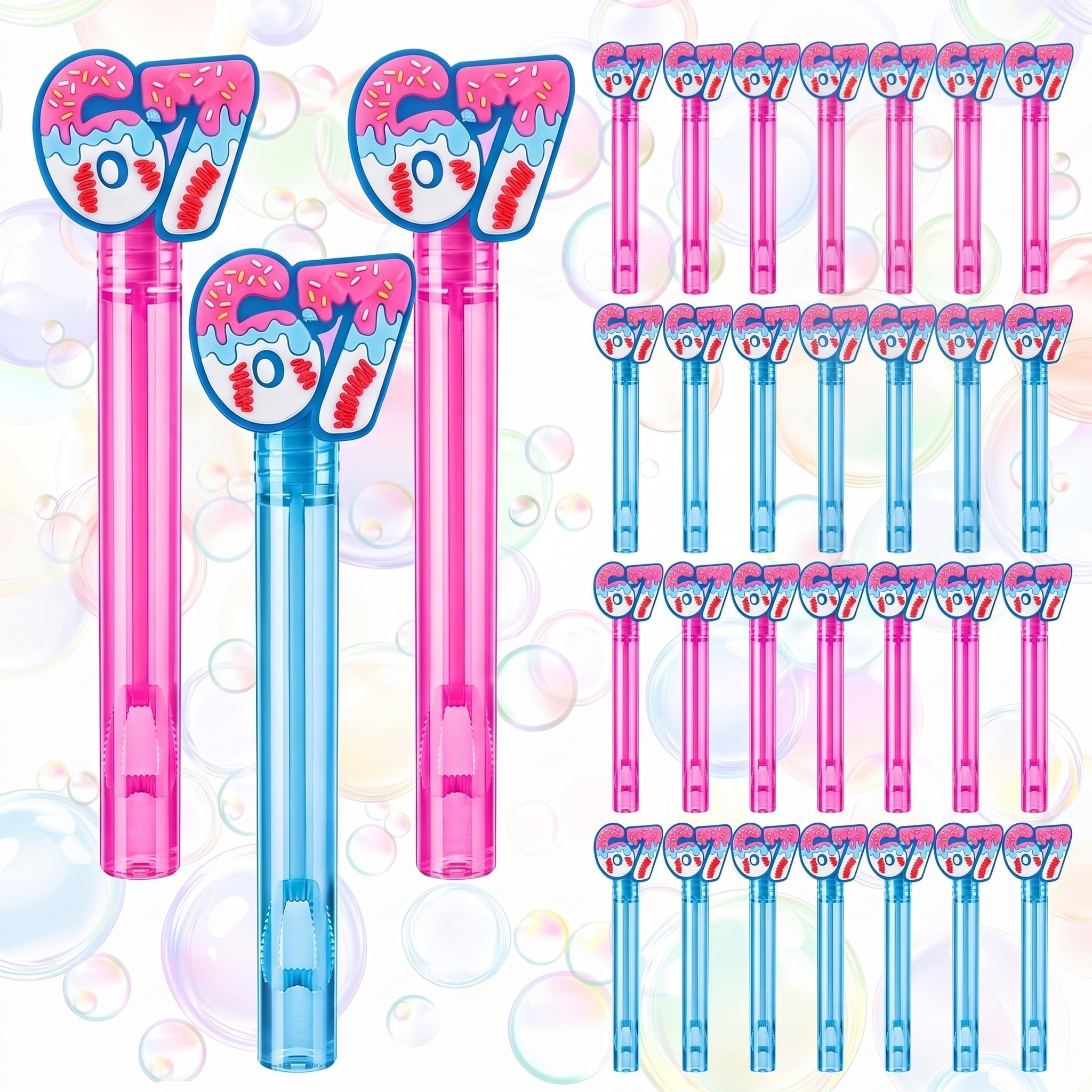 Jenaai 24 Pack 67 Ice Cream Drip Bubble Wands 67 Party Favors Birthday Gift — image 1