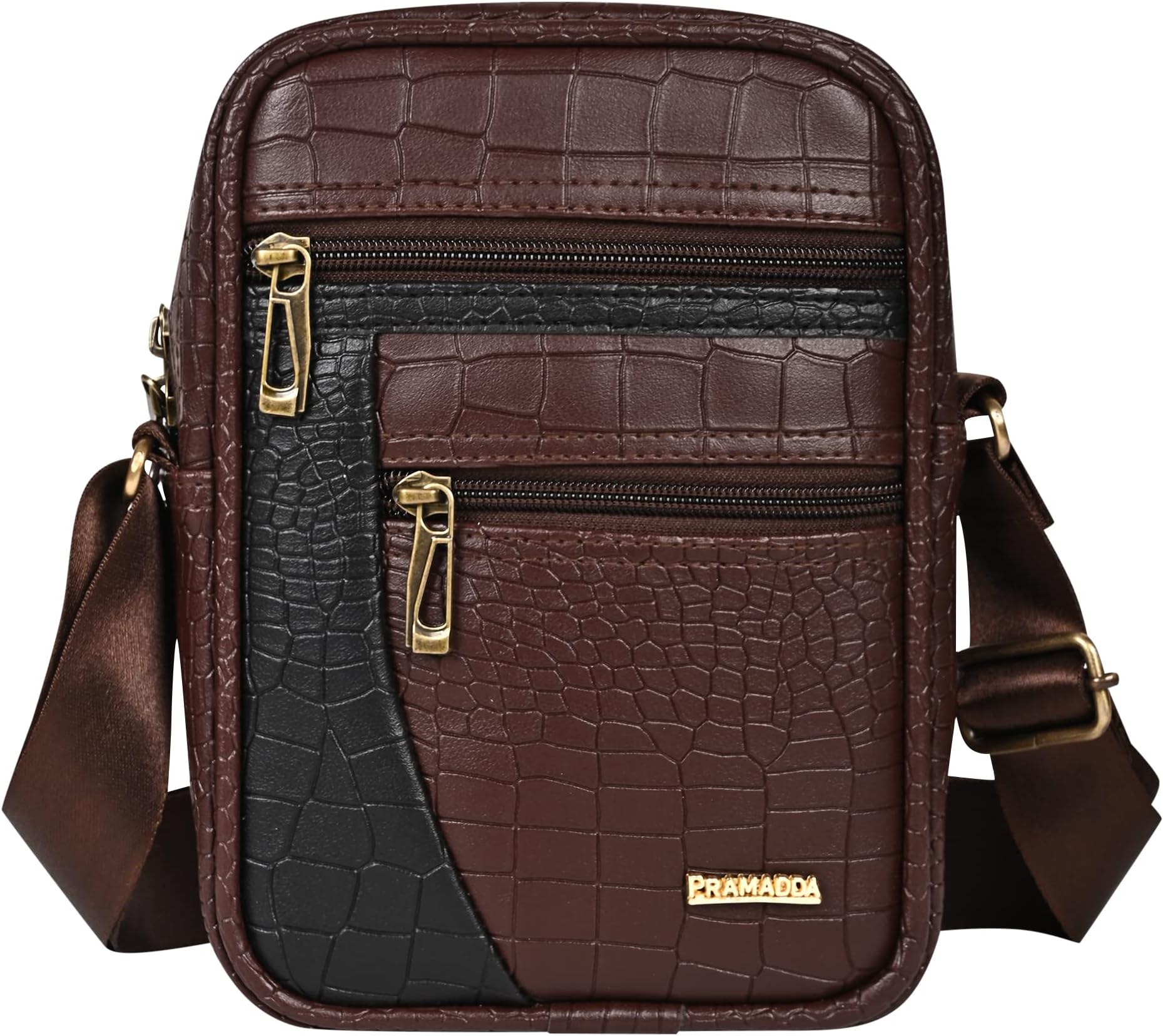 Diablo Luxe Faux Leather Sling Bag For Men Women Travel | Stylish Side Crossbody Shoulder Mobile Messenger Bag | Corporate Gift for Men Employees.