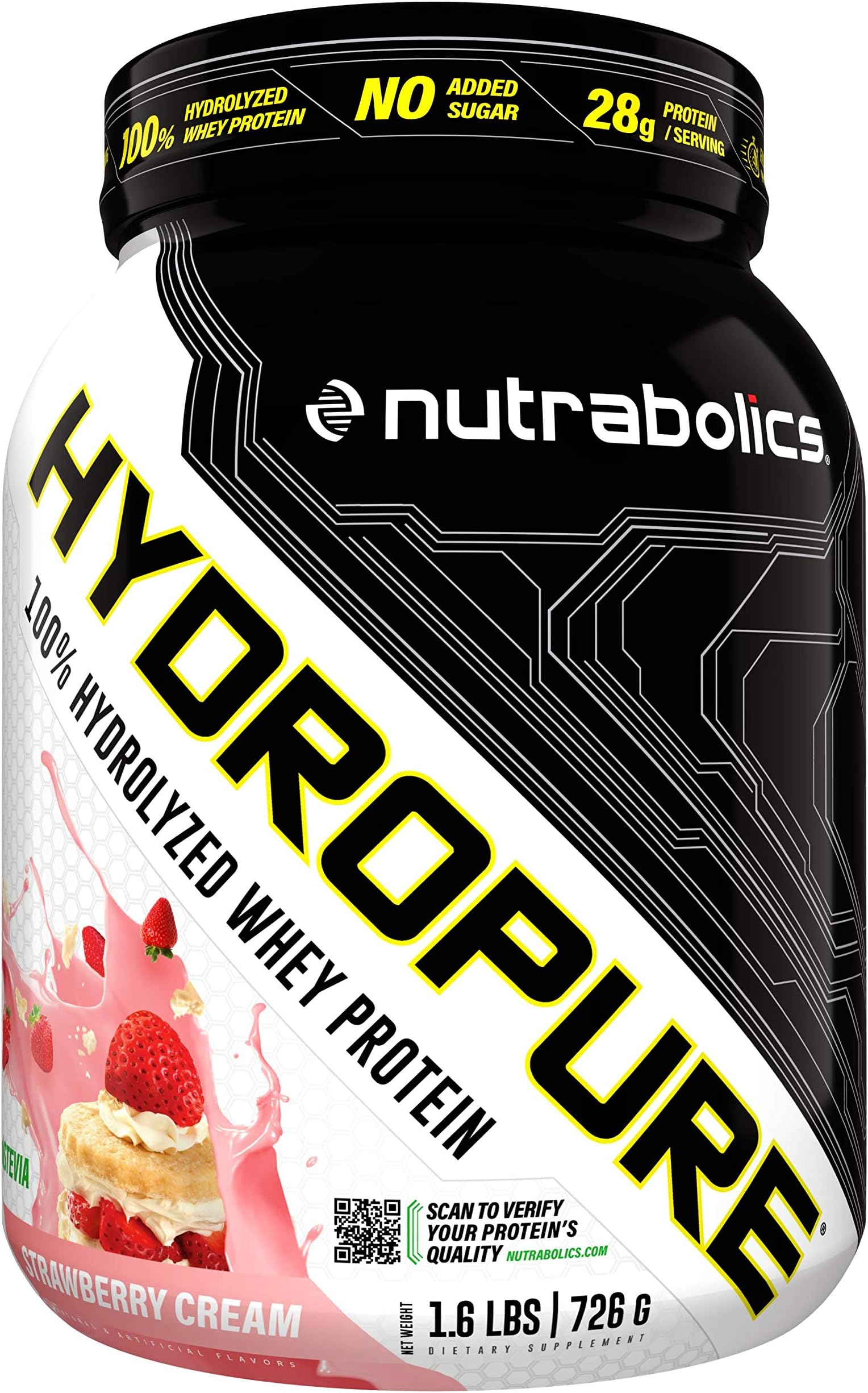Nutrabolics Hydropure (Strawberry Cream, 1.6Ib (30 Servings))