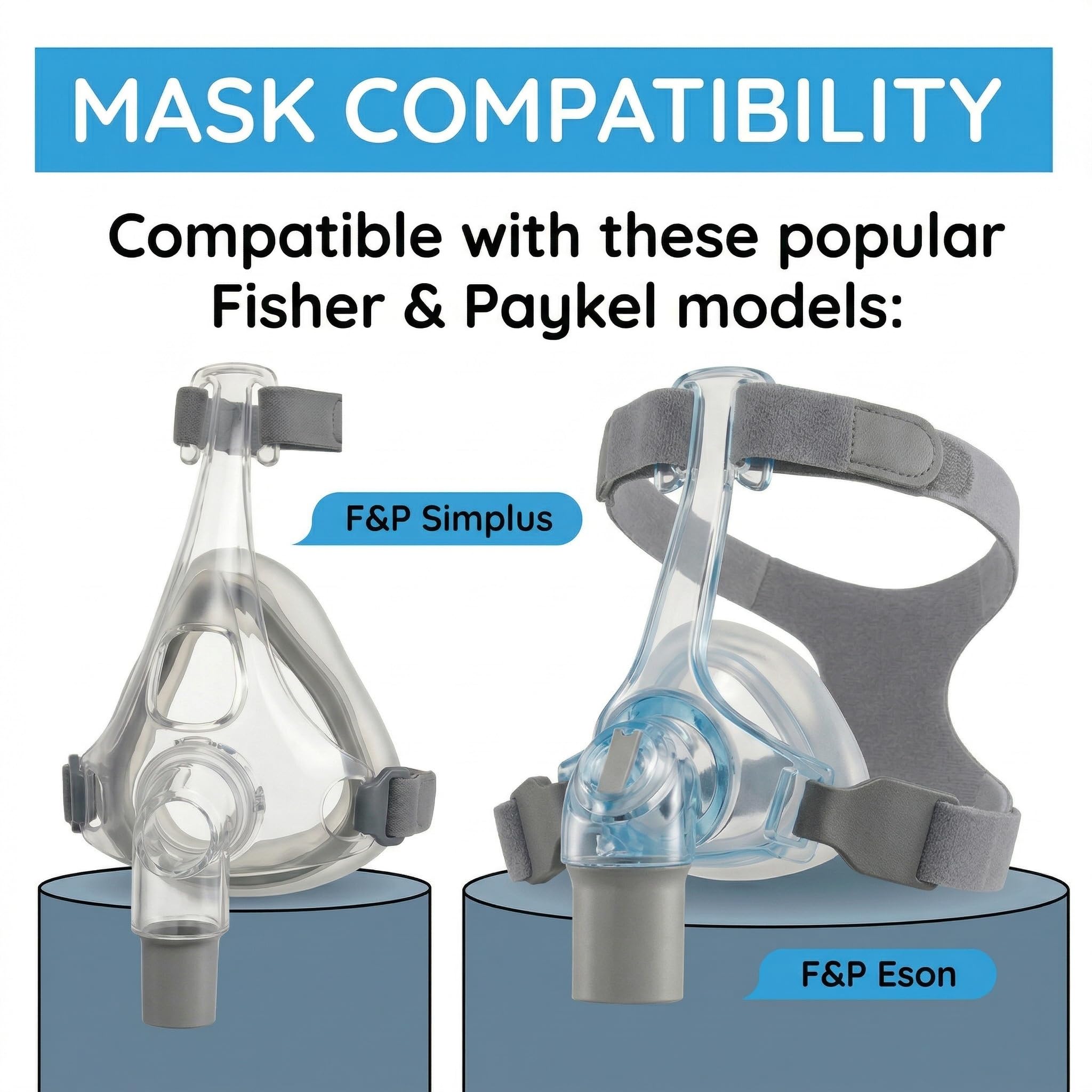 Maska do Nosa Nakrycie Głowy Kompatybilne z Fisher i Paykel CPAP - Eson Paski Zastępcze do Maski Nosowej F&P Eson 2 i Simplus