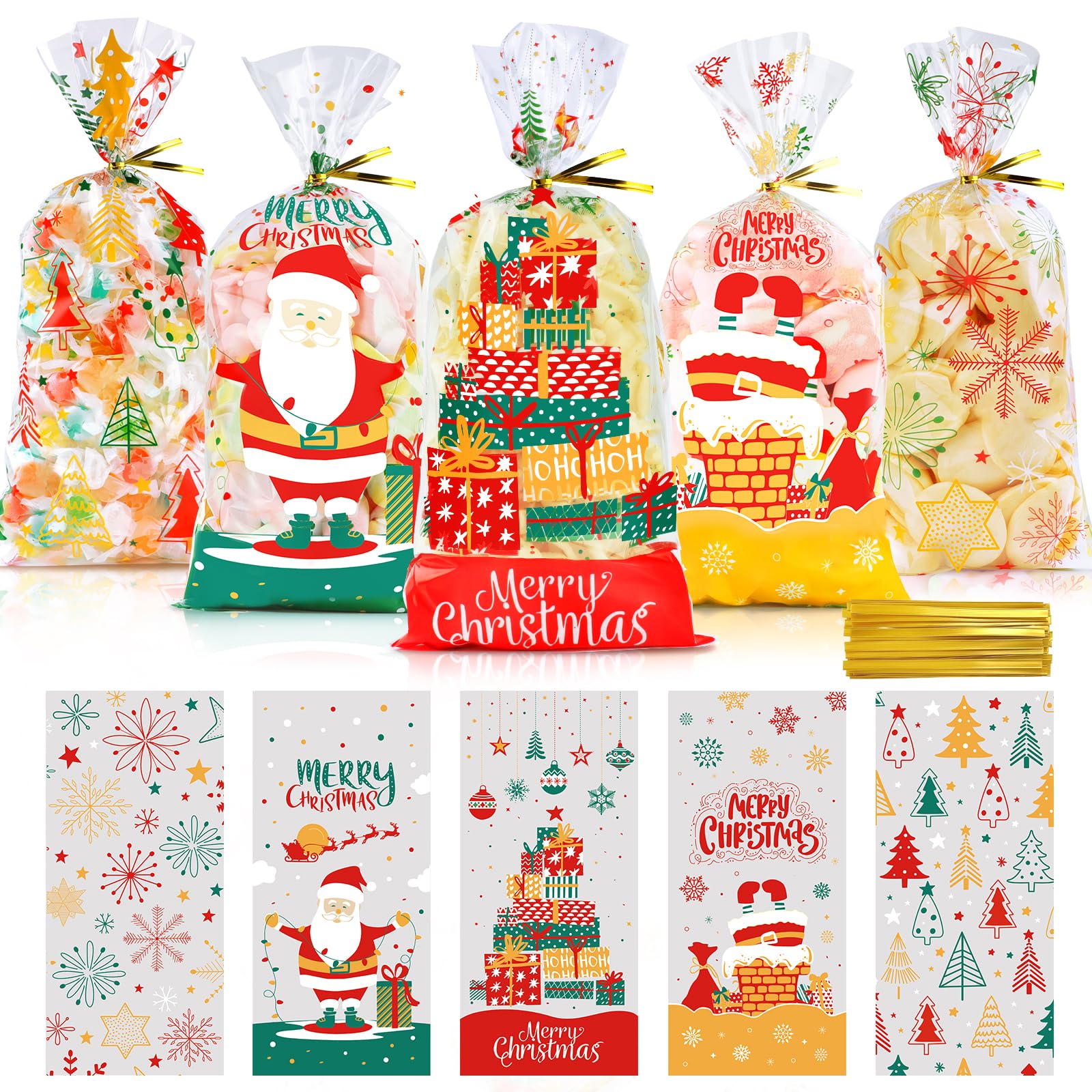 Clear cellophane christmas bags Outlet