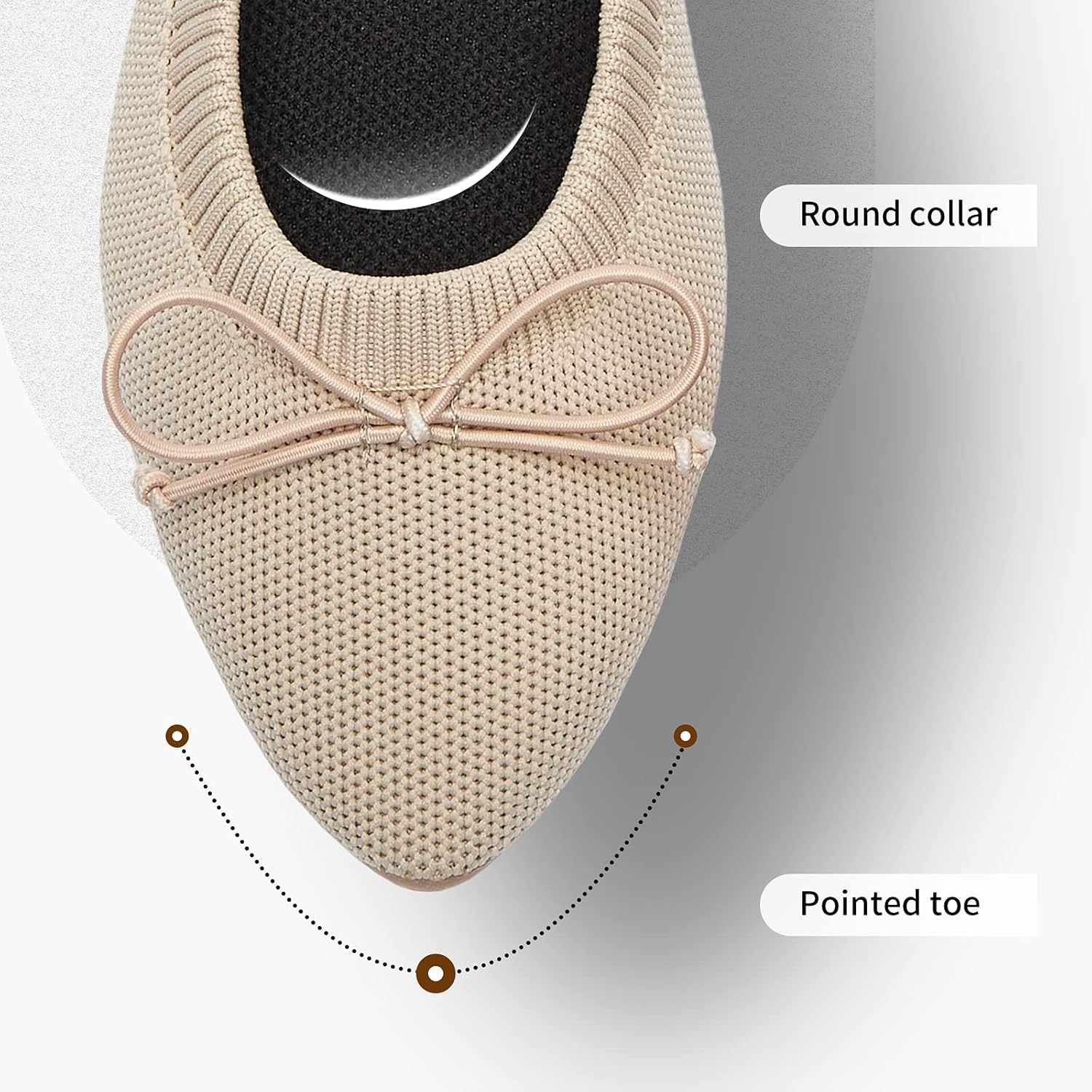 Shupua Women's Flats Black Flats Shoes Pointed Toe Ballet Flats Comfortable Bow Girls Flats Dressy - Image 5