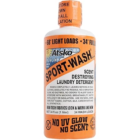 Atsko Sport-Wash Laundry Detergent 1 Liter Bottle 34 Wash Loads 1338L: Sport-Wash Laundry Detergent 1 Liter Bottle 34 Wash Loads