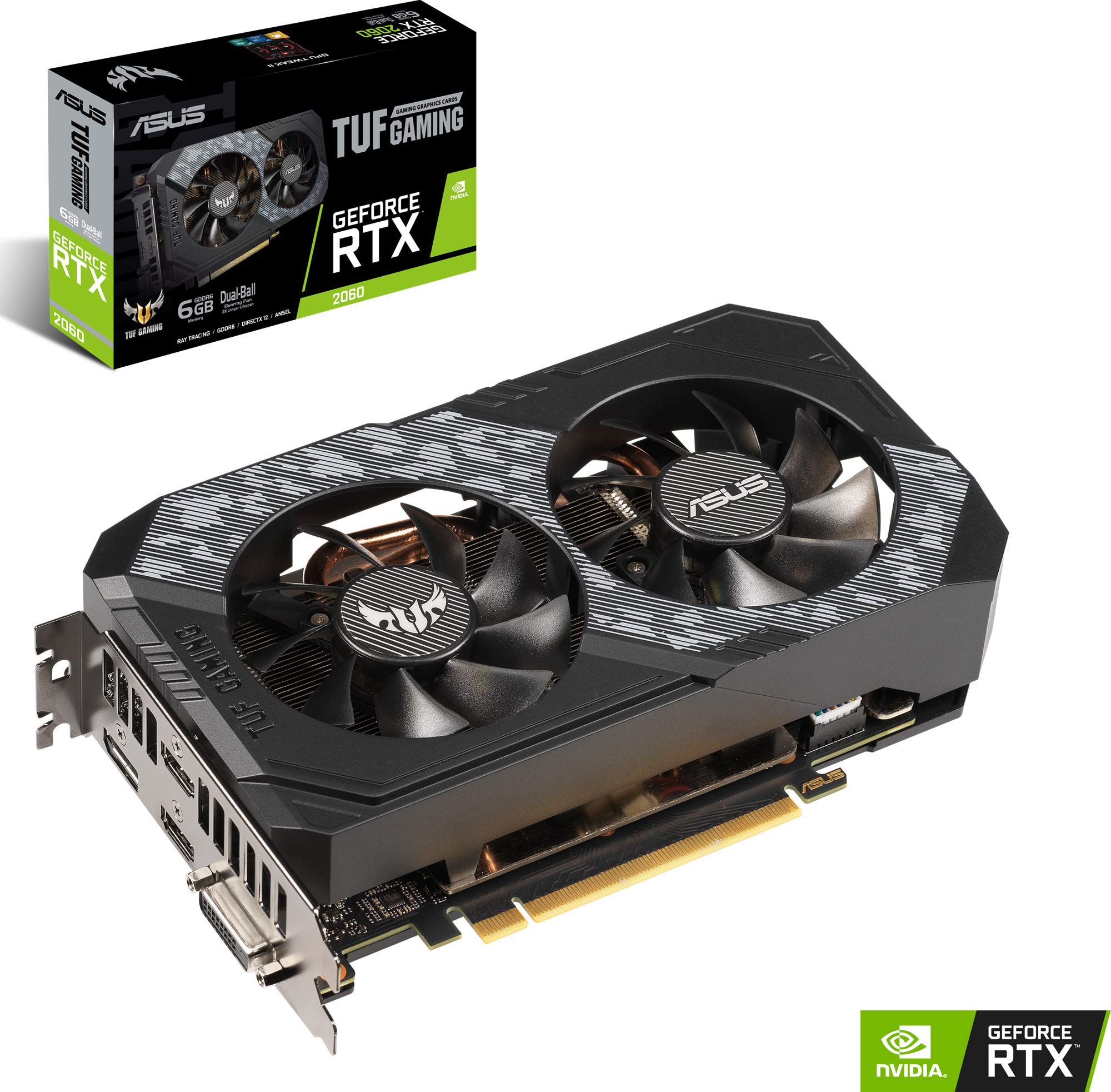 Taru 【完動品】 NVIDIA GeForce RTX2060 6GB GPU NV RTX2060 6GB D6 TUF-RTX2060-6G-GAMING ASUS 90YV0CJ2-M0NA00