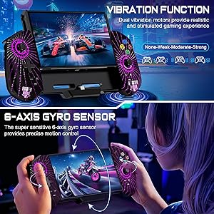 KICKDOT Switch Controller with Hall Joystick for Nintendo Switch/OLED, One-Piece Wired Switch Pro Control with Turbo/4 Game Slot/Vibration, Handheld Joypad Controller for Nintendo Switch Controller