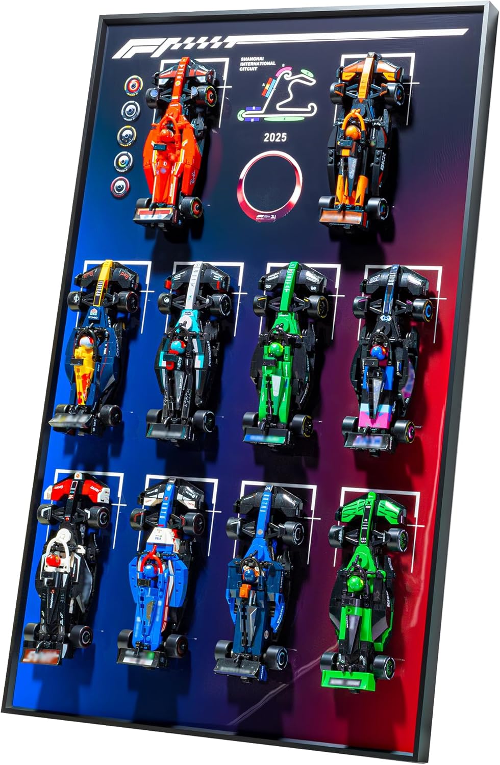 Wall Mount Made for Lego Speed Champions F1,Performance Race Car Building Set 77242-77251,Adult Collectibles Wall Display Mount, Home or Office Décor, Gradient Color (NNo Car Included)