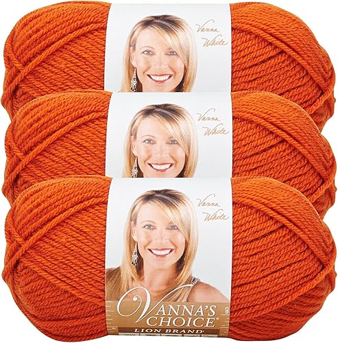 Vista 43 de Lion Brand Yarn - Ovillo de lana Vanna's Choice, color cebada, 1 madeja