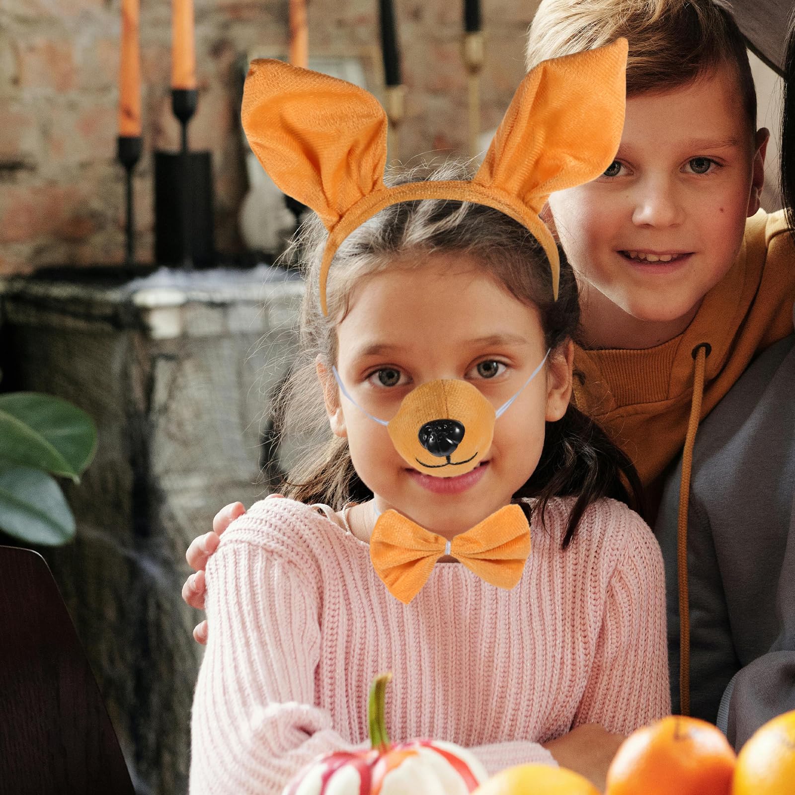 Ciieeo Kangaroo Ear Headband Set including Tail and Bowtie 1 Set of Cute Animal Ear Hairband for Halloween Cosplay Parties and Themed Events - Image 2