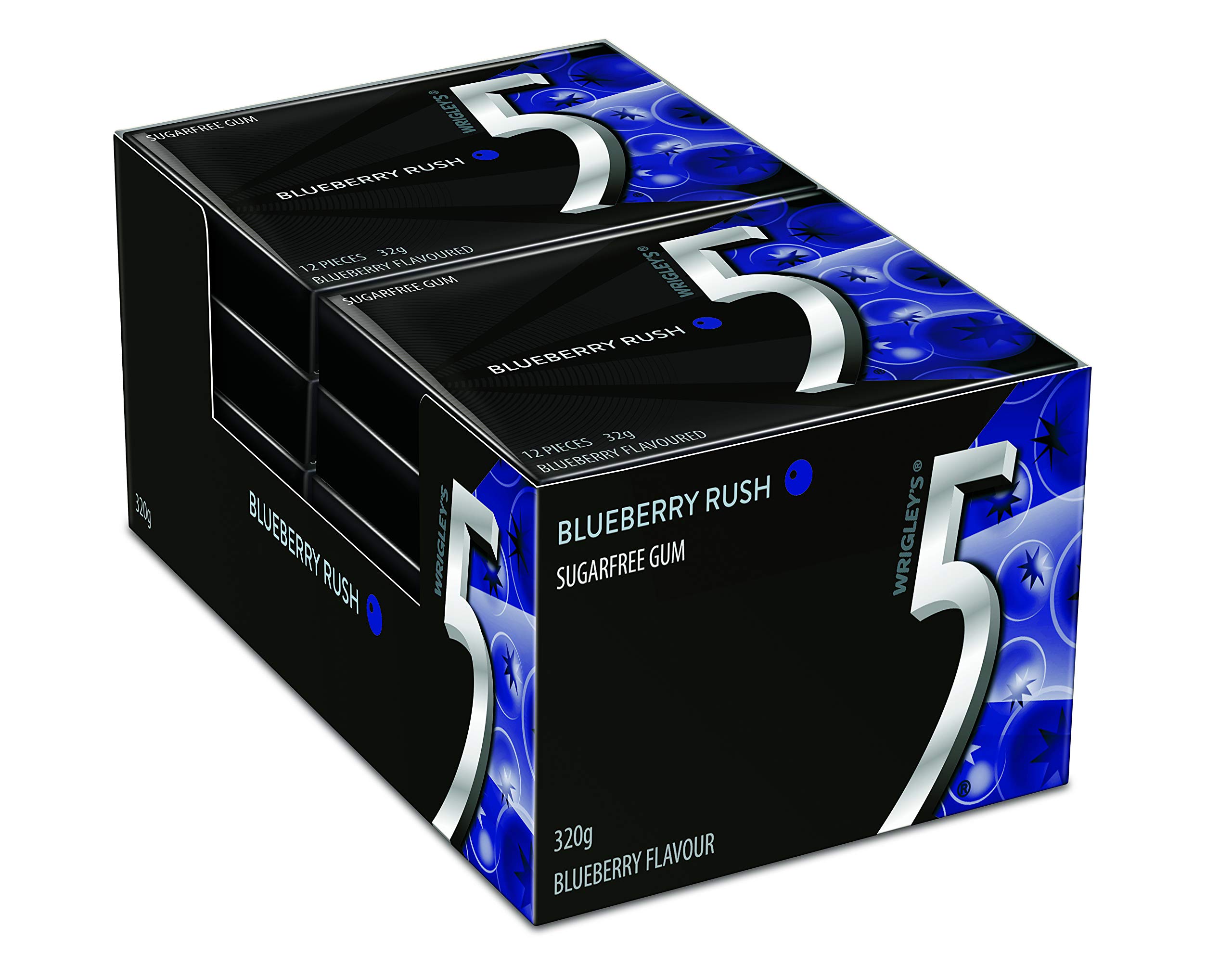 COUGAR Wrigley's 5 Gum Blueberry Rush 10 X 32G - 132G