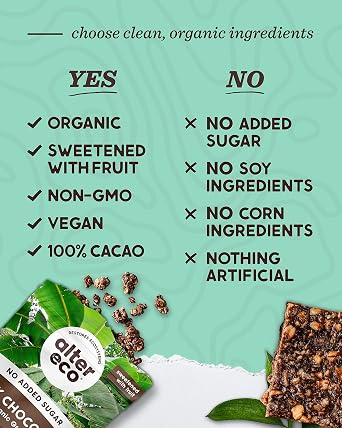 Alter Eco Dark Chocolate Granola, Healthy, Organic Breakfast & Snack, Naturally Sweetened with Fruit, Vegan, No Artificial Sugars or Additives, Regeneratively-Farmed Oats (Dark Chocolate - 6 Pack)