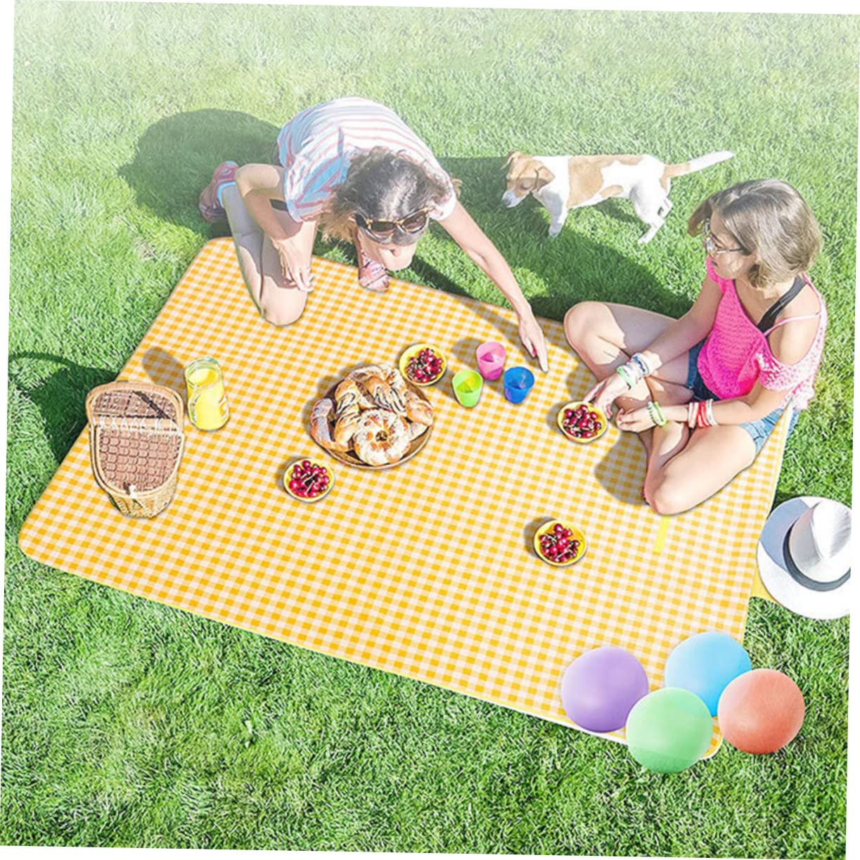 POPETPOP Alfombra de Playa y Acolchada Esterilla de Camping Gruesa de Acrílica para Picnic Senderismo y Actividades al Aire
