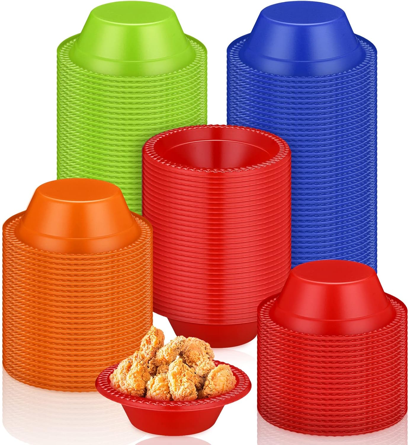 Lallisa 160 Pcs 12 oz Disposable Plastic Bowls Snack Bowls
