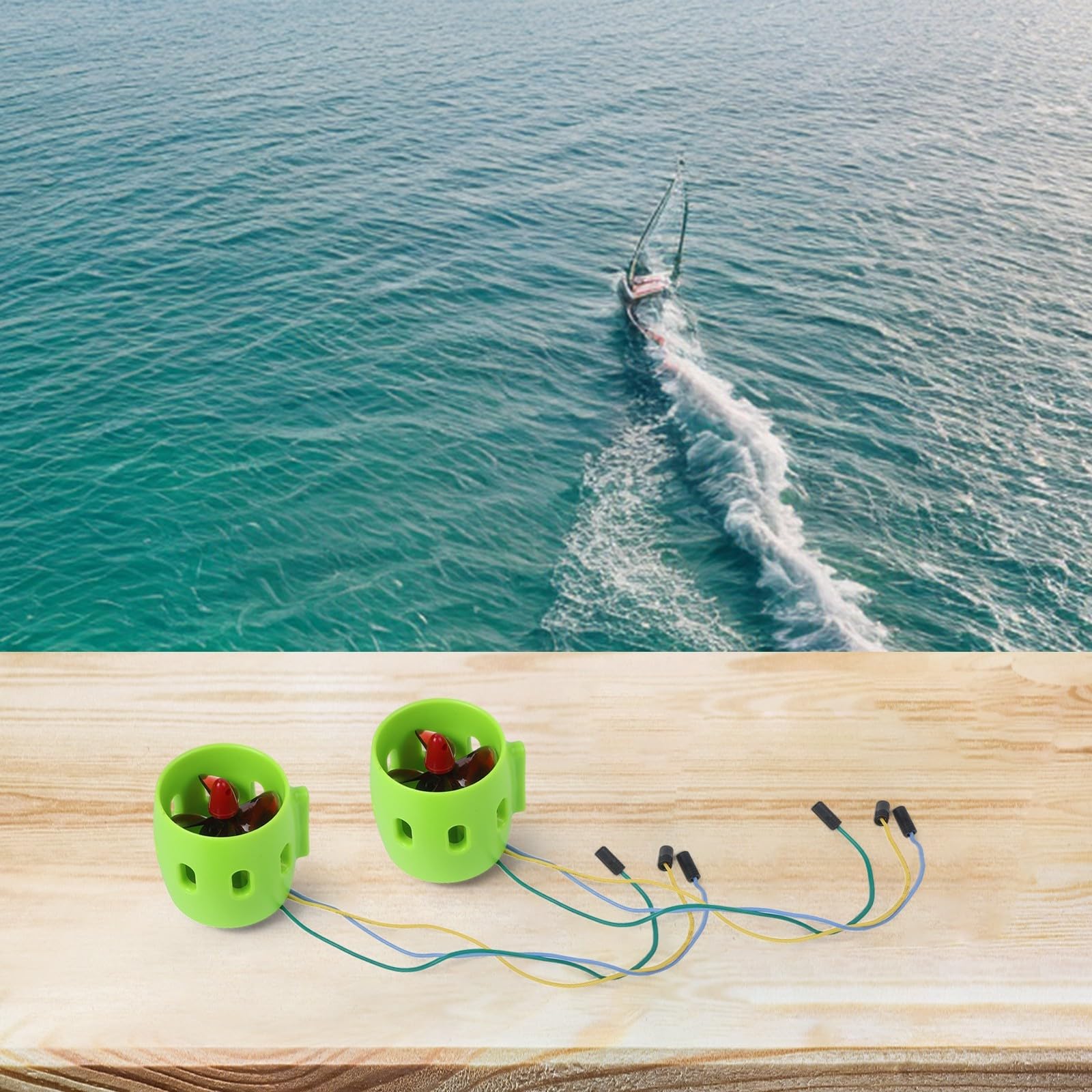 RC Boat Underwater Thruster Brushless Motor 12 24V 20A 300KV Compatibile con materiali PC per modellismo di navi e progetti sommergibili (1 coppia)