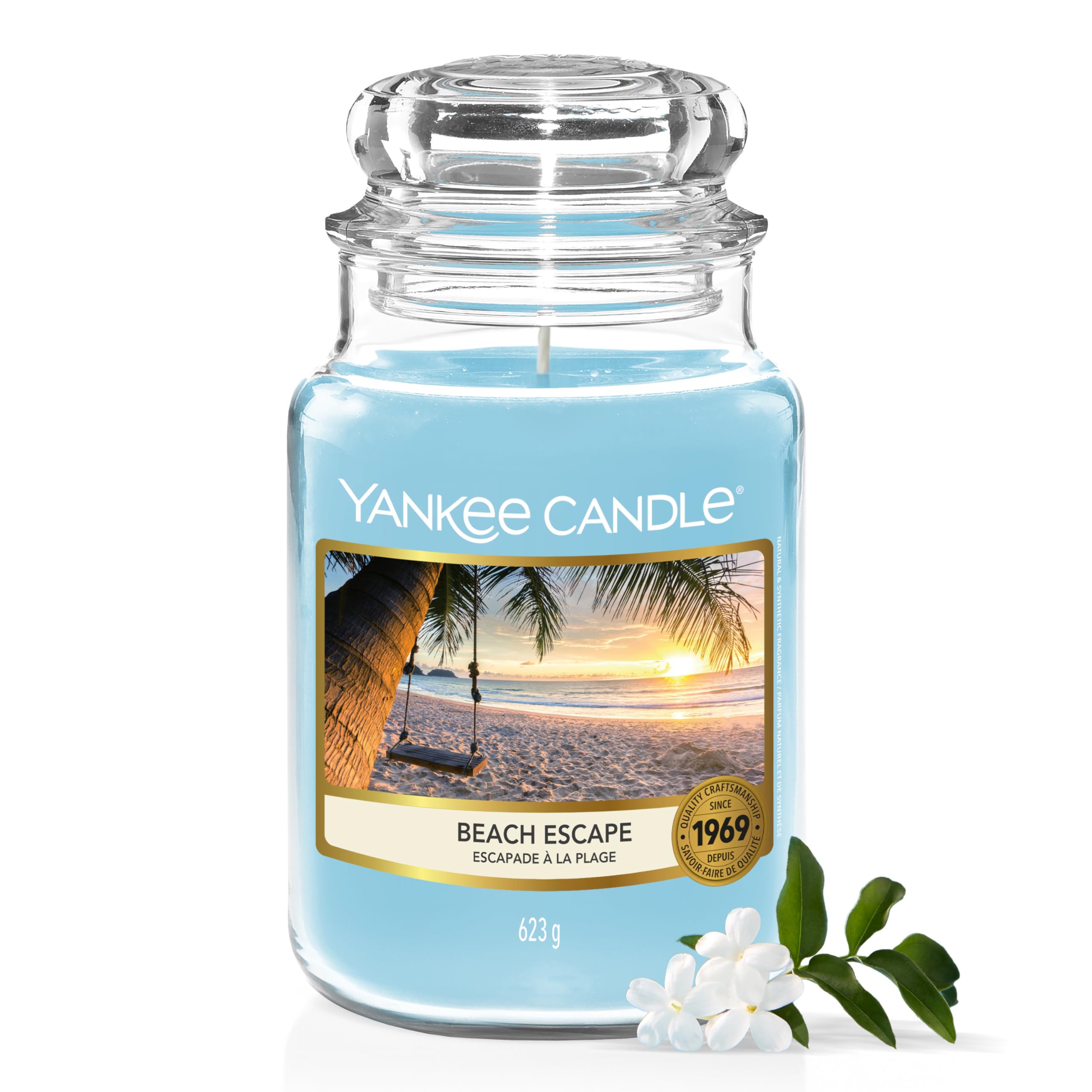 Yankee Candle Large Scented Jar Candle | Beach Escapte | Burn Time Up to 150 Hours | Perfect Gifts for Women