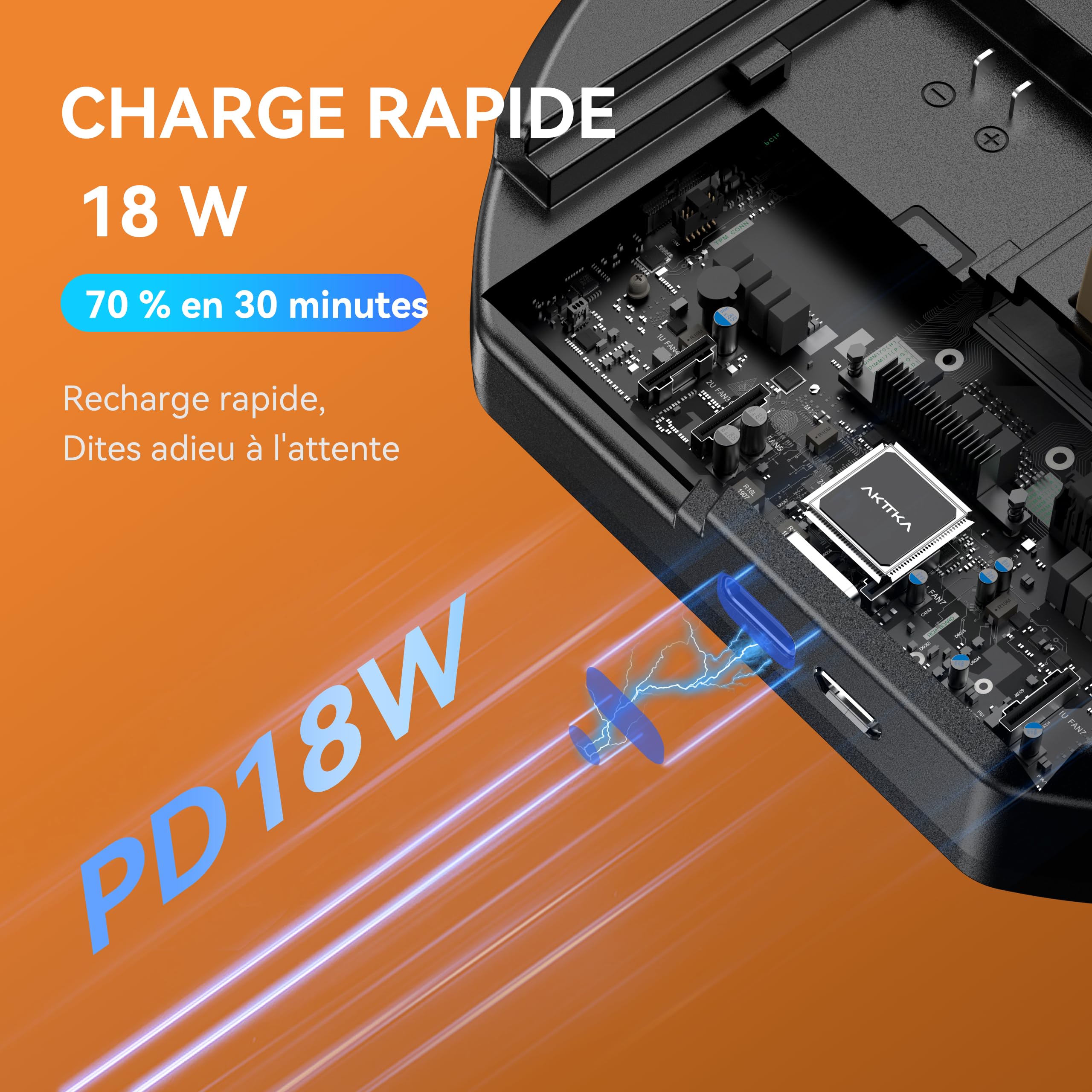 LP-E6 Batterie de Rechange (2 x 3000 mAh) et Chargeur Smart LED Dual USB pour Canon LP-E6, LP-E6N et Canon EOS 5D Mark II/III/IV, 5DS, 5DS R, 6D, 7D, 7D Mark II, 60D, 70D, 80D et Plus (Noir)