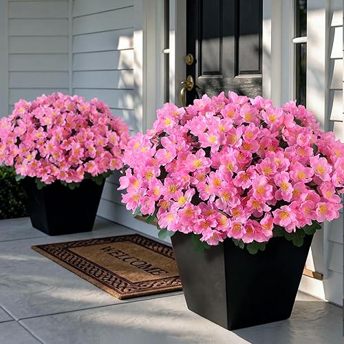 Juxdp 8 Bundles Artificial Camellia for Front Door Outside -