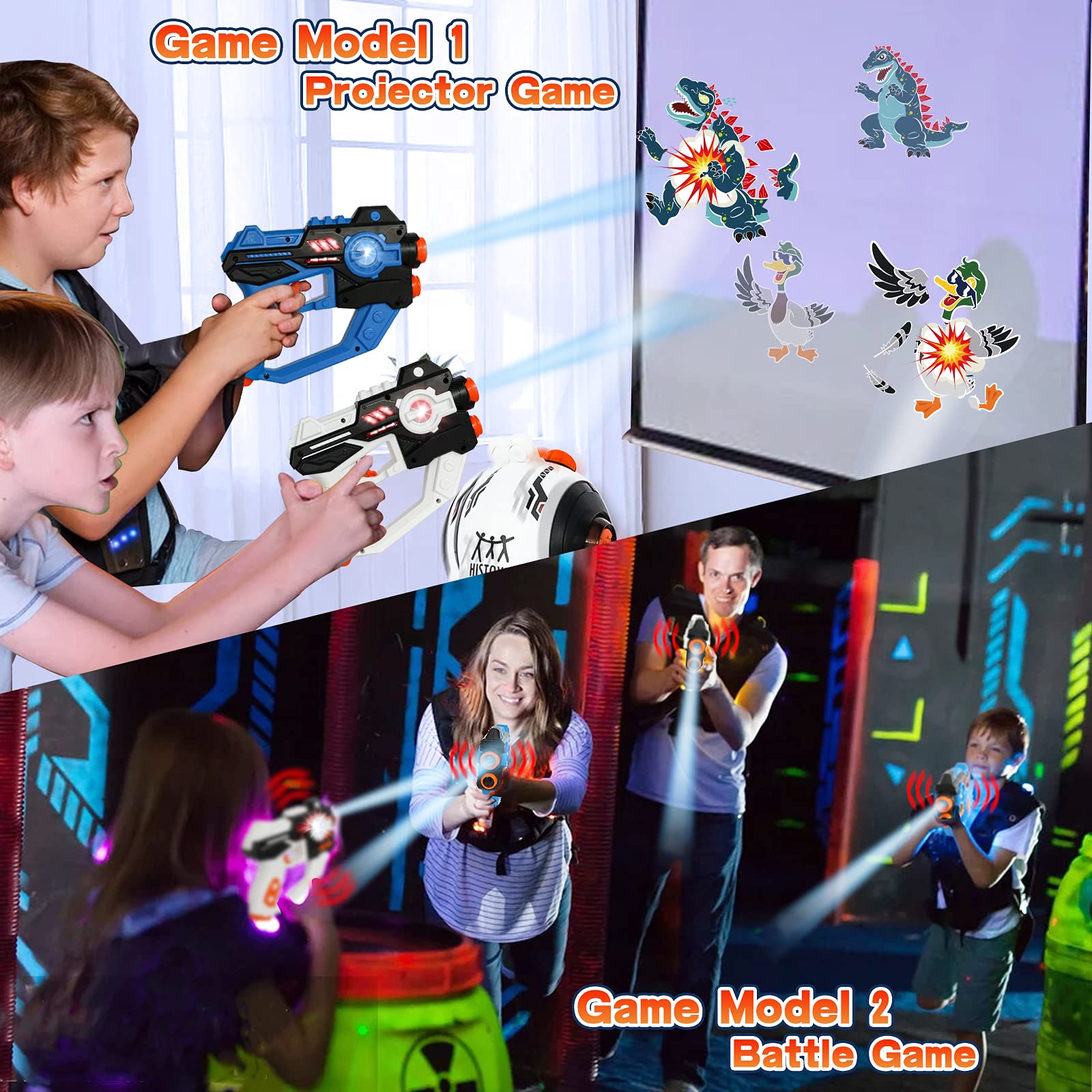 Buy HISTOYE Infrared Laser Tag Gun Set with Projector,2 Player Laser