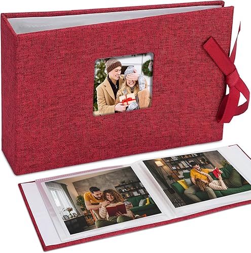 Vienrose Álbum de fotos pequeño de 4 x 6 pulgadas, mini libro de imágenes con 26 bolsillos, páginas transparentes con capacidad para 52 fotos, Vienrose Álbum de fotos pequeño de 4 x 6 pulgadas, mini libro de imágenes con 26 bolsillos, páginas transparentes con capacidad para 52 fotos,
