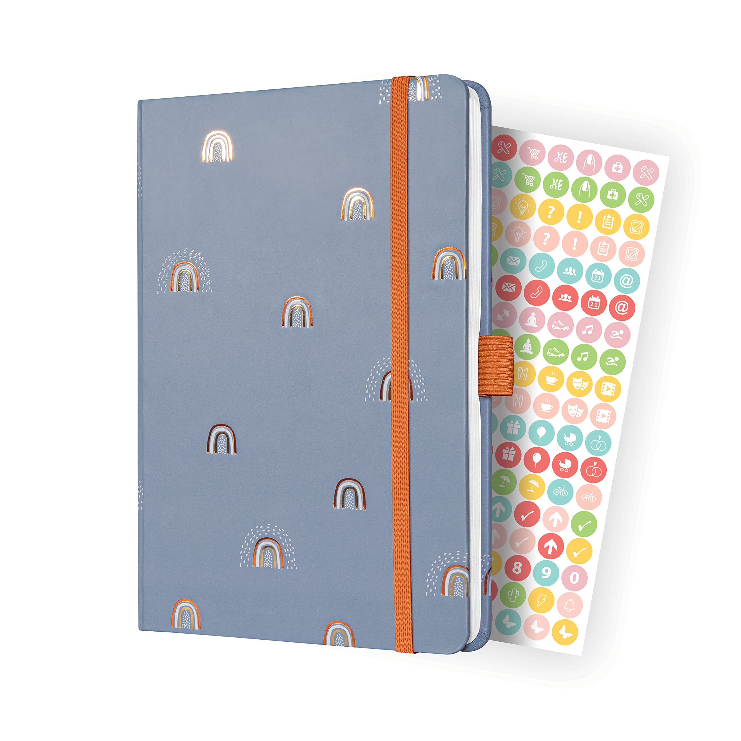 SIGEL J4319 Jolie Weekly planner 2024, Rainbow Grey, 13,5 x 20,3 cm, hardcover, 174 pages, Grey, ca. A5