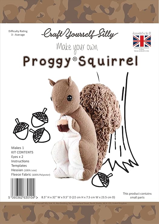 Proggy Mat Grey Squirrel Rag Rug Kit Amazon.co.uk Home & Kitchen